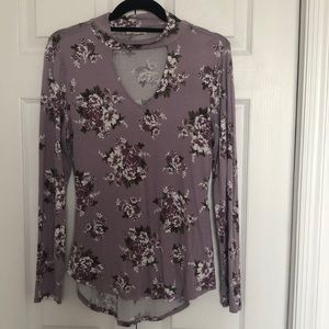 Purple floral top